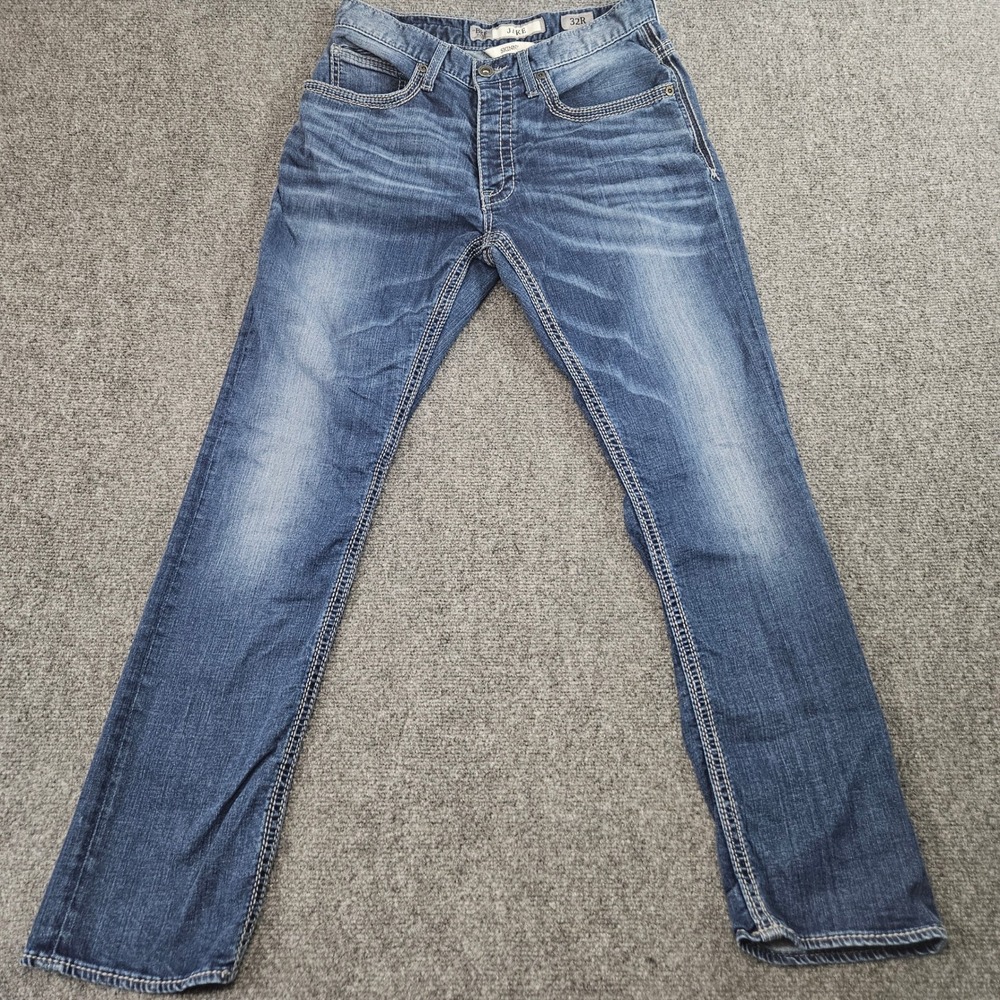 BKE Jake Skinny Jeans Mens 32R Medium Wash‎ Y2K Contrast Stitch Denim Casual